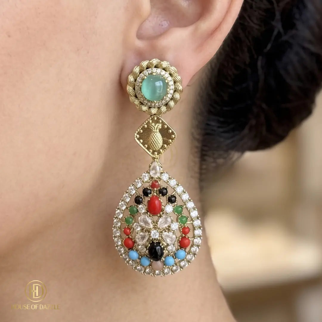Tropical Mosaic Statement Earrings