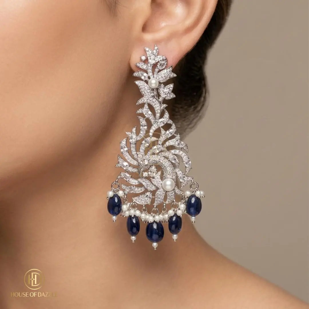 Midnight Bloom Diamond Earrings