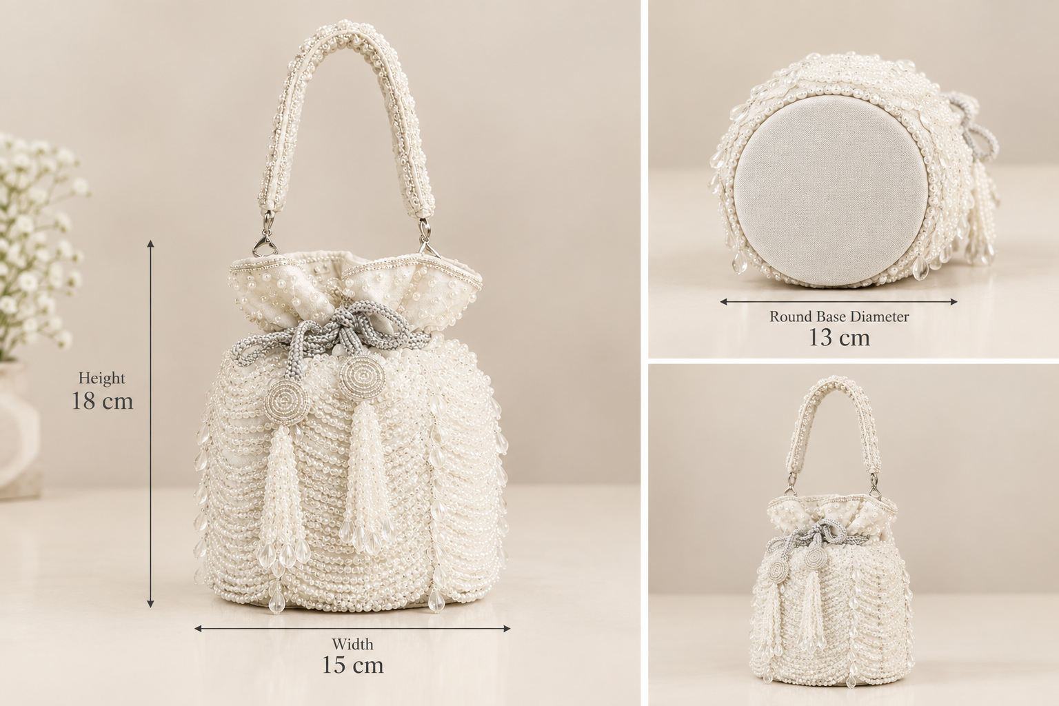 Pearl Beaded Clutch Bag