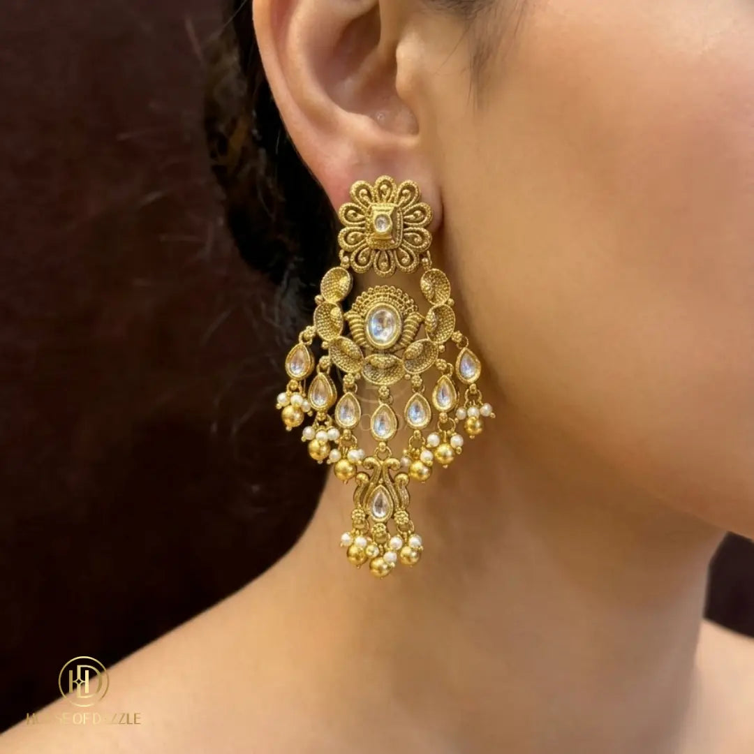 Royal Pearl Kundan Cascade Choker Necklace