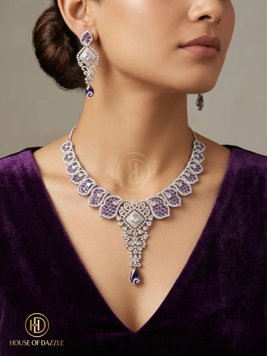 Royal Amethyst Necklace Set