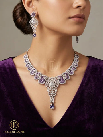 Royal Amethyst Necklace Set