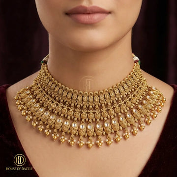 Imperial Antique Kundan Choker Necklace