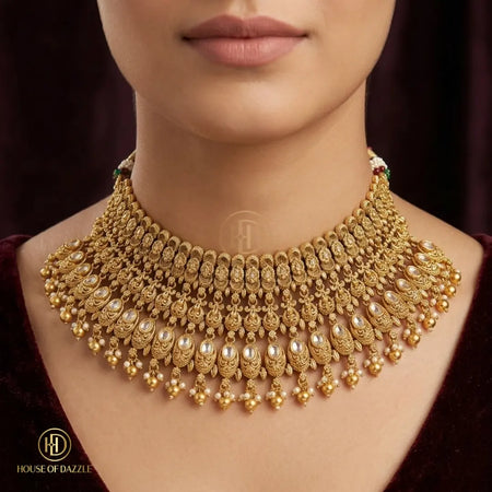 Imperial Antique Kundan Choker Necklace