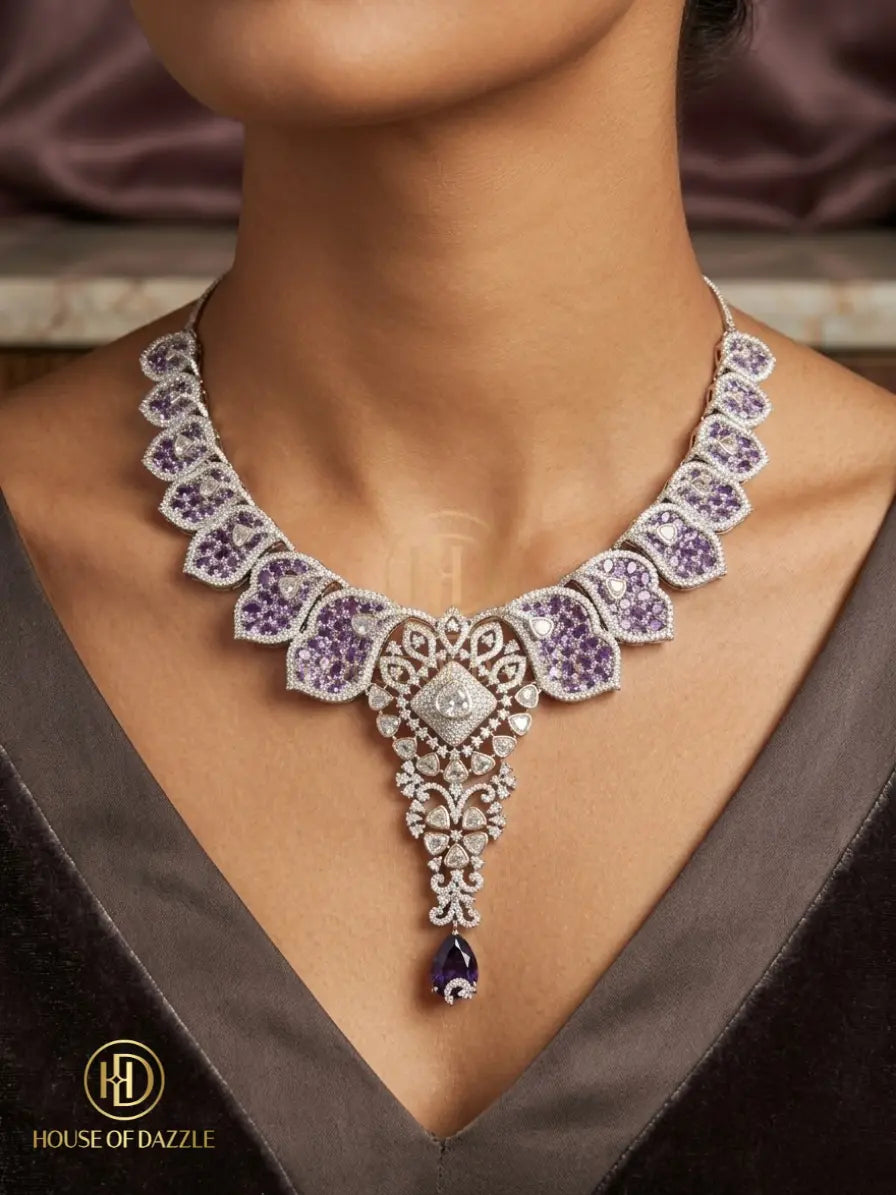 Royal Amethyst Necklace Set