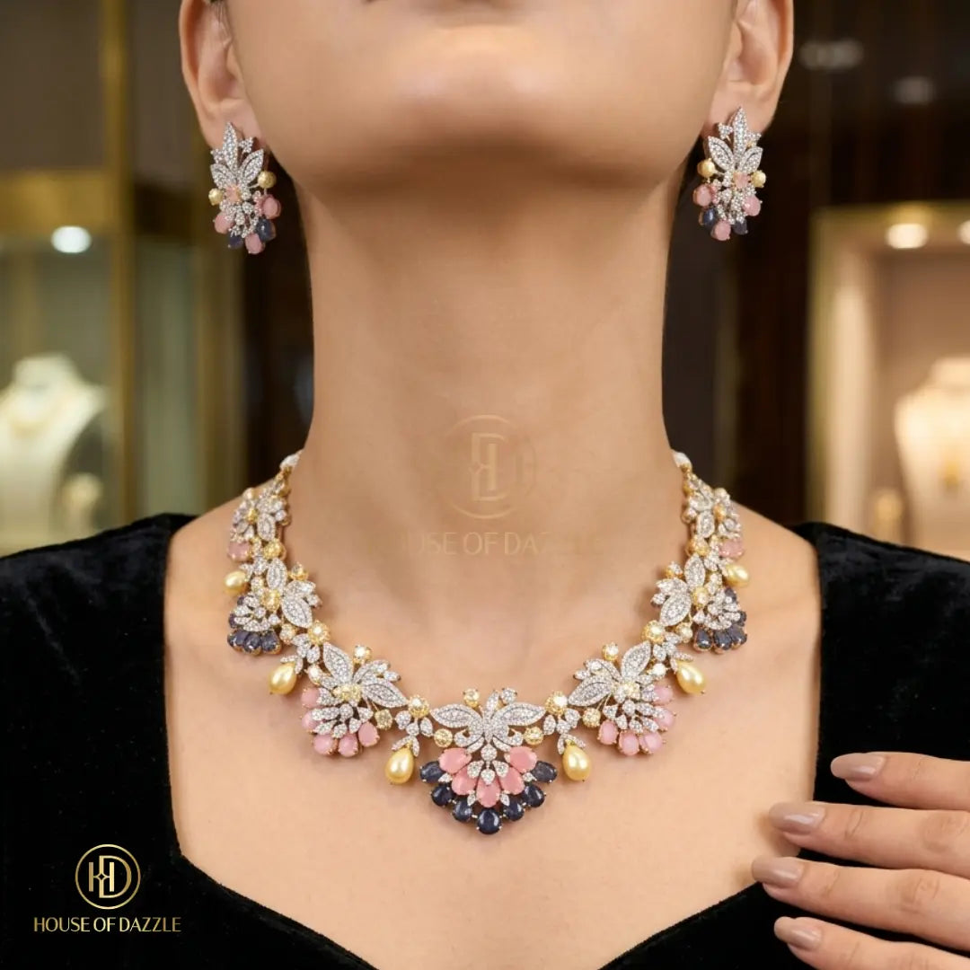 Pastel Luxe Floral Necklace Set
