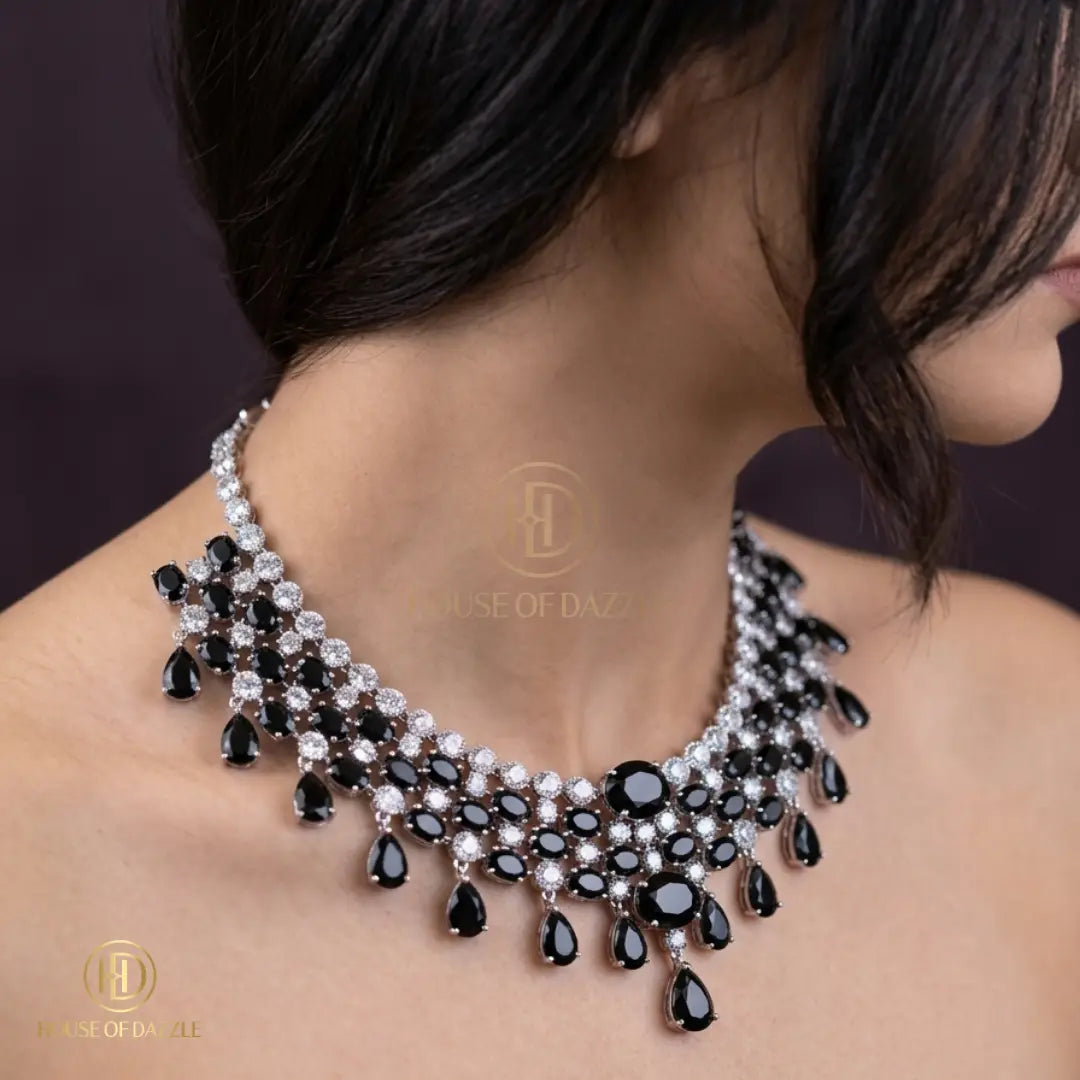 Midnight Noir Diamond Necklace Set