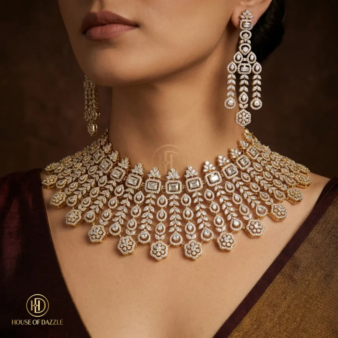Royal Cascade Diamond Necklace Set