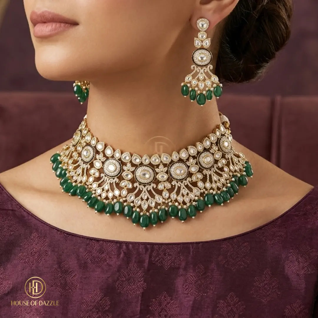 Royal Emerald Choker Set