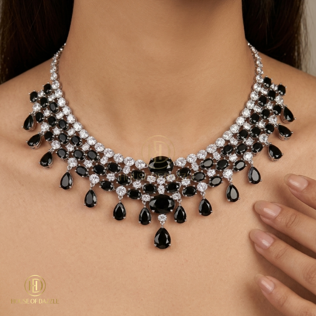 Midnight Noir Diamond Necklace Set