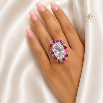 Ruby Radiance Oval Statement Ring