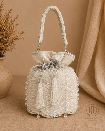 Pearl Beaded Clutch Bag