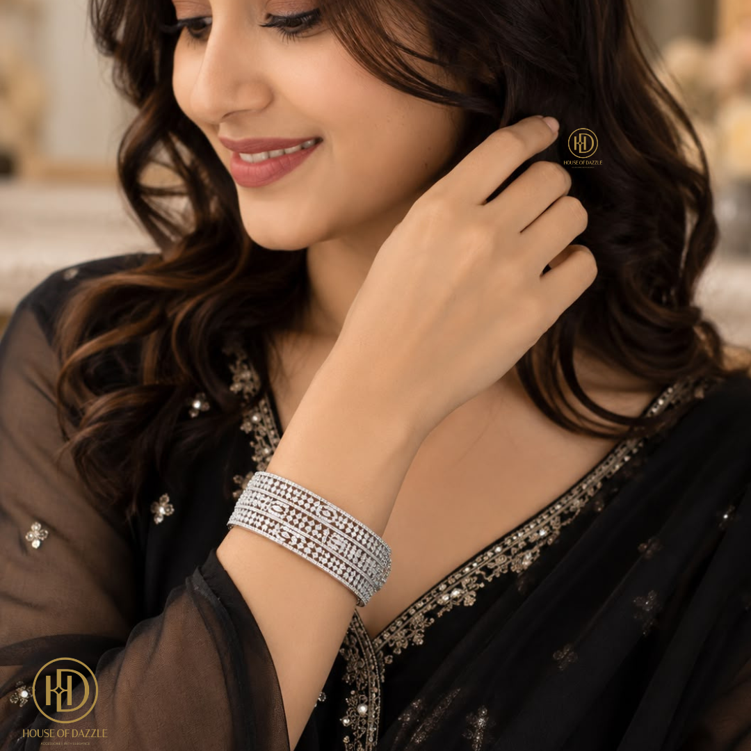 Diamond Luxe Multi-Row Cuff Bracelet