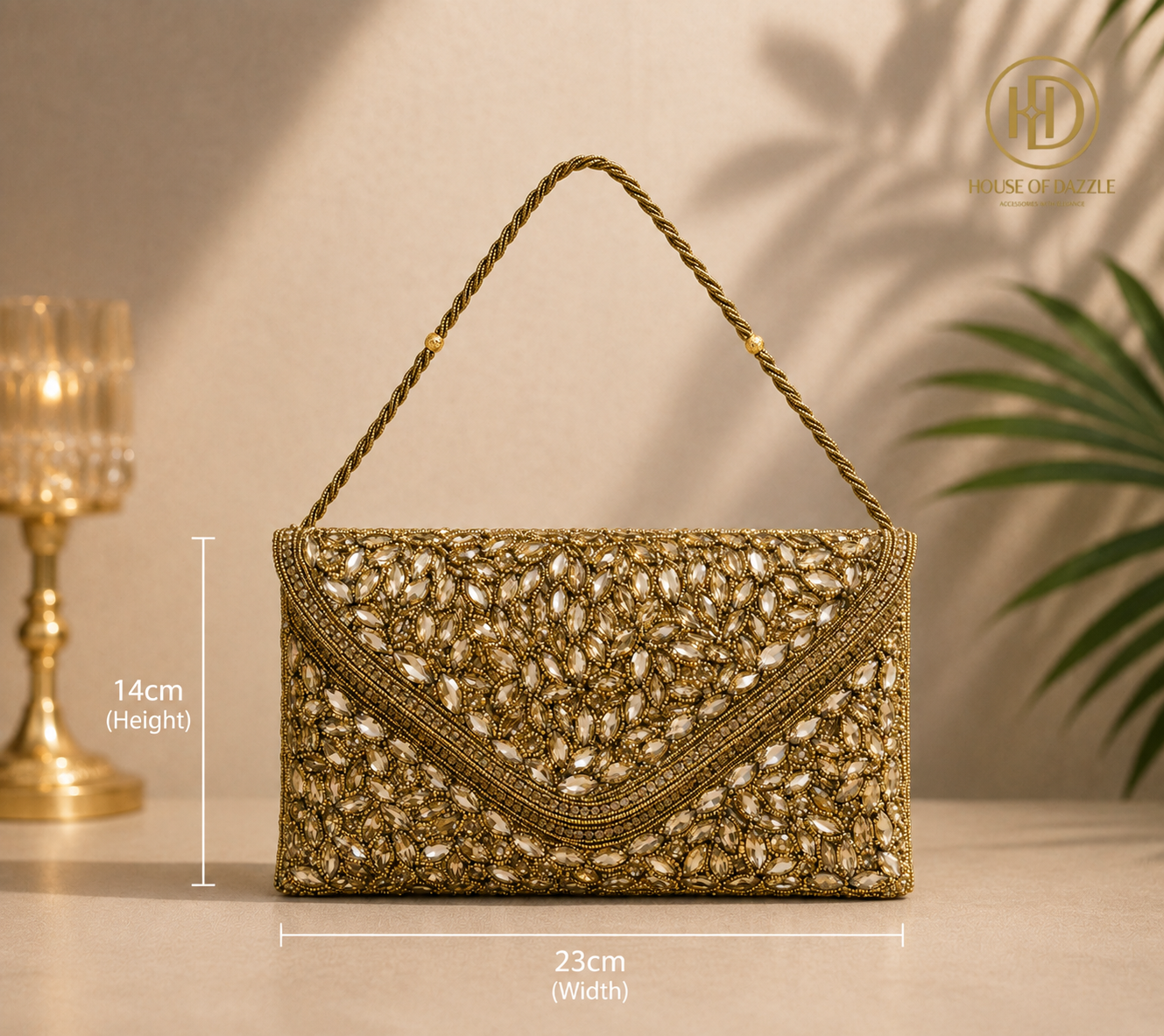 Golden Crystal Royale Clutch