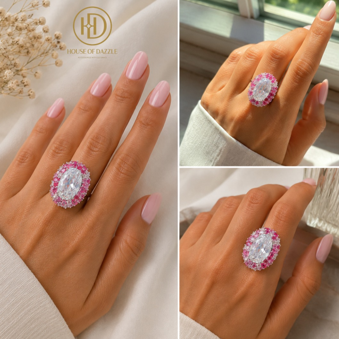Ruby Radiance Oval Statement Ring